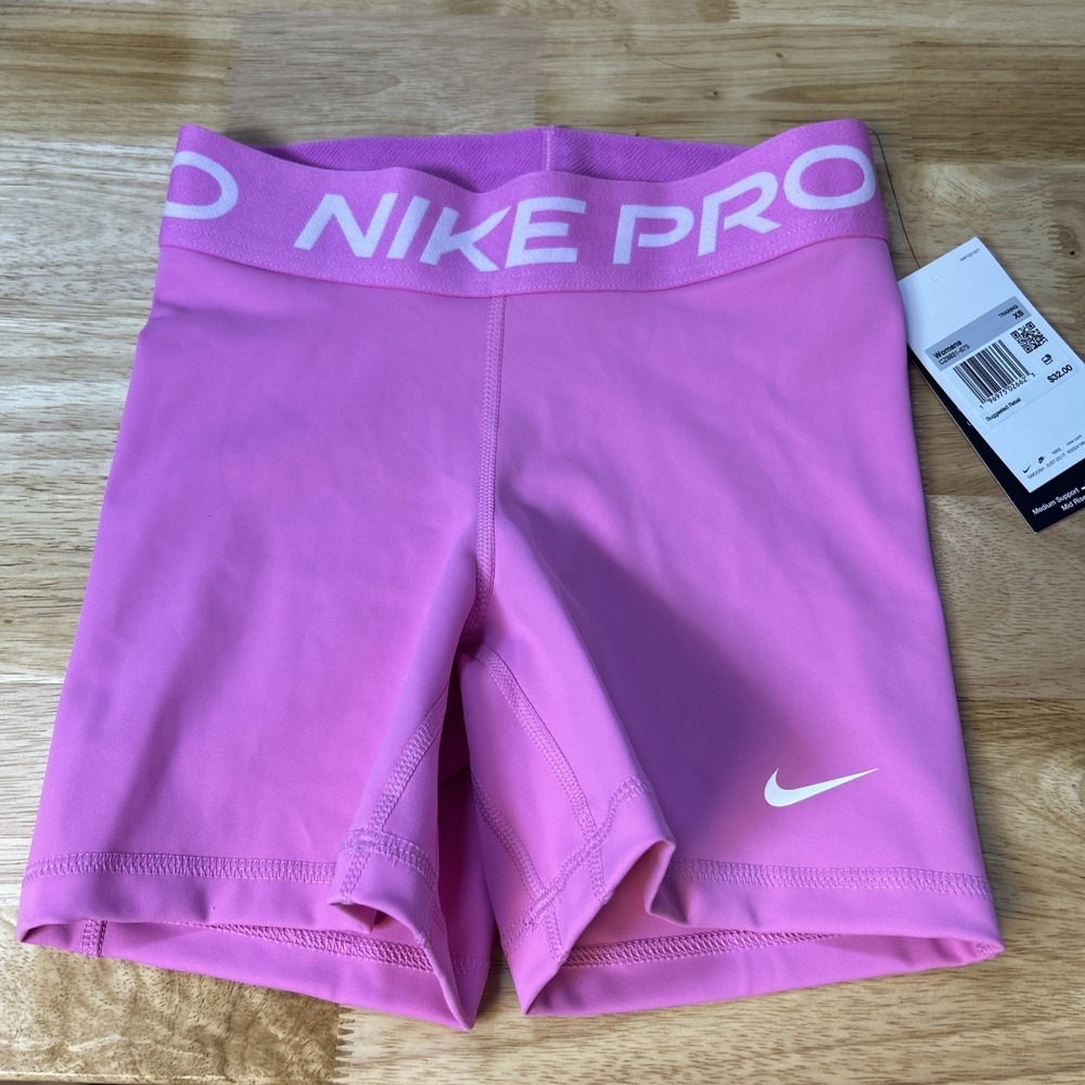 Nike Womens Pro 365 5" Shorts Playful Pink CZ9831-675 Size XS Mid Rise Active